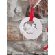 Babbo Natale su tronco in polvere di ceramica