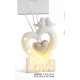 Profumatore cuore con scritta love ed uccellini con luce led