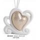 Profumatore cuore bianco ed oro metallizzato