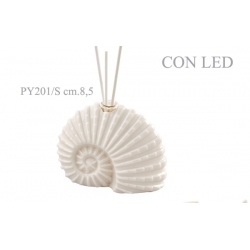 Profumatore porcellana CONCHIGLIA con led cm.8,5