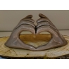 Mani cuore in porcellana capodimonte