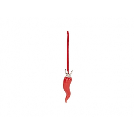 Corno rosso con corona argento