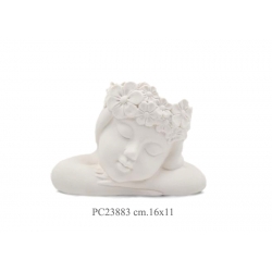 Vasetto ceramica testa donna