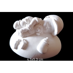 Neonato bimbo bimba 3d in gesso ceramico profumato per il fai da te