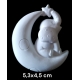 Luna con elefantino in gesso ceramico profumato per il fai da te