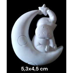 Luna con elefantino in gesso ceramico profumato per il fai da te