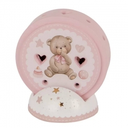 Baby orsetto rosa con led 