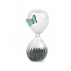 clessidra vetro green torchon con farfalla verde 