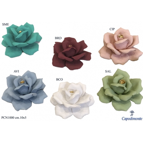 Rosa in ceramica capodimonte