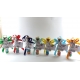 Topolino gesso ceramico su provetta vetro con confetti smarties