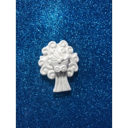 Albero della vita con carrozzina in gesso ceramico profumato