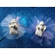 Angelo gesso ceramico su tulle