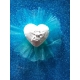 Cuore con angelo 3d in gesso ceramico profumato