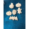 Zucca, fantasma, pipistrello, teschio per halloween gesso ceramico profumato