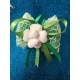 Quadrifoglio con coccinelle in gesso ceramico per fai da te