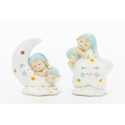 Bimba su luna e stella con luce led 9,5x6,5xh.11