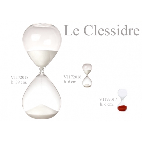 Clessidra vetro MAGNUM sabbia bianca cm. 39