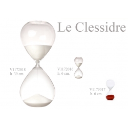 Clessidra vetro MAGNUM sabbia bianca cm. 39