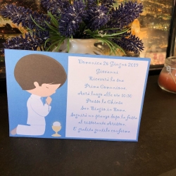 Invito prima comunione bimbo personalizzato