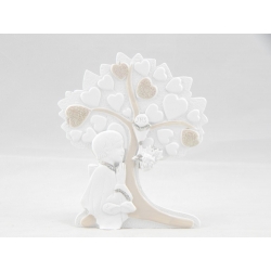 Bimbo con albero cuori Prima Comunione 13x14,5