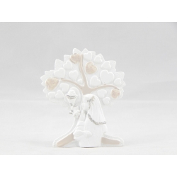 Bimbo con albero cuori Prima Comunione 13x14,5