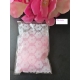 Bustina fiocco rosa porta confetti con gessetto profumato