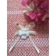 Quadrifoglio con coccinelle in gesso ceramico per fai da te