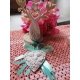 Cuore con colombe - coppia in gesso ceramico profumato