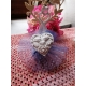 Cuore con colombe - coppia in gesso ceramico profumato