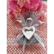 Doppio cuore in gesso ceramico profumato