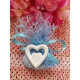 Doppio cuore in gesso ceramico profumato