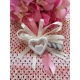 Doppio cuore in gesso ceramico profumato
