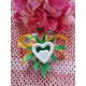 Doppio cuore in gesso ceramico profumato