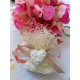 Cuore con ricamo in gesso ceramico profumato
