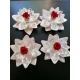 Fiore porcellana con ninfea cristallo, corona strass e rosa eterna