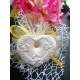 Cuore con merletto in gesso ceramico profumato