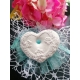 Cuore con merletto in gesso ceramico profumato