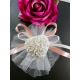 Cuore con roselline a rilievo in gesso ceramico profumato
