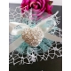 Cuore con roselline a rilievo in gesso ceramico profumato