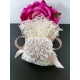 Cuore con roselline a rilievo in gesso ceramico profumato