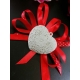 Cuore con ricamo in gesso ceramico profumato