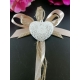 Cuore con ricamo in gesso ceramico profumato