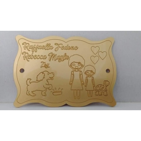 Targhetta fuori porta plexiglass personalizzabile