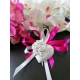 Cuore con rose a rilievo e scritta I love you in gesso ceramico profumato