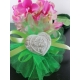 Cuore con rose a rilievo in gesso ceramico profumato
