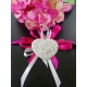 Cuore con rose a rilievo in gesso ceramico profumato