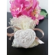Cuore con rose a rilievo in gesso ceramico profumato