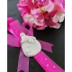Biberon Shabby con fiocco e fiore gesso ceramico profumato