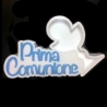 Scritta Prima Comunione con porta confetti calice in polisirolo