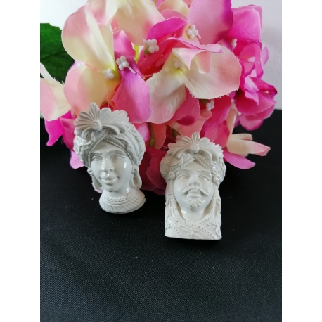 Testa di moro in gesso ceramico profumato